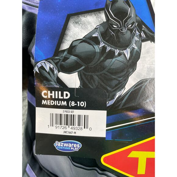 Black Panther Marvel Avengers Costume Youth Medium (8-10) Light Up Childrens NWT - Picture 3 of 6